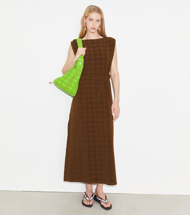 Tory Burch - Đầm maxi Terry Jacquard