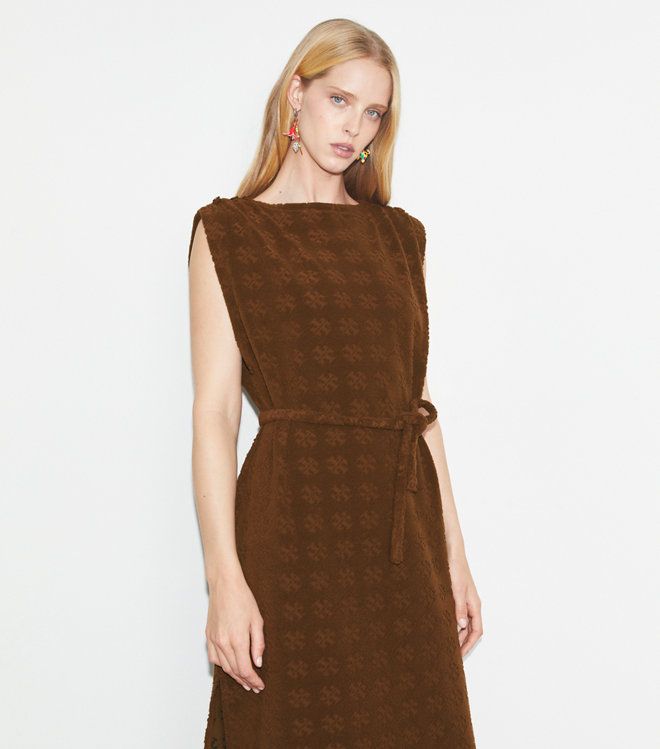 Tory Burch - Đầm maxi Terry Jacquard