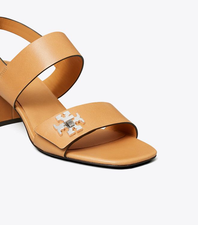 Sandal gót cao khóa Turnlock