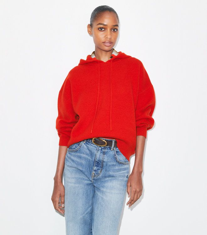 Tory Burch - Áo hoodie Cropped Wool