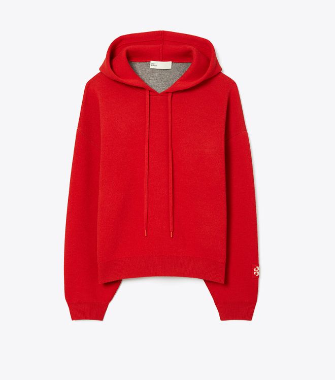 Tory Burch - Áo hoodie Cropped Wool