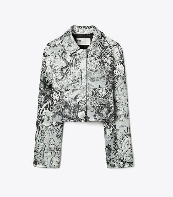 Tory Burch - Áo blazer Viscose in họa tiết
