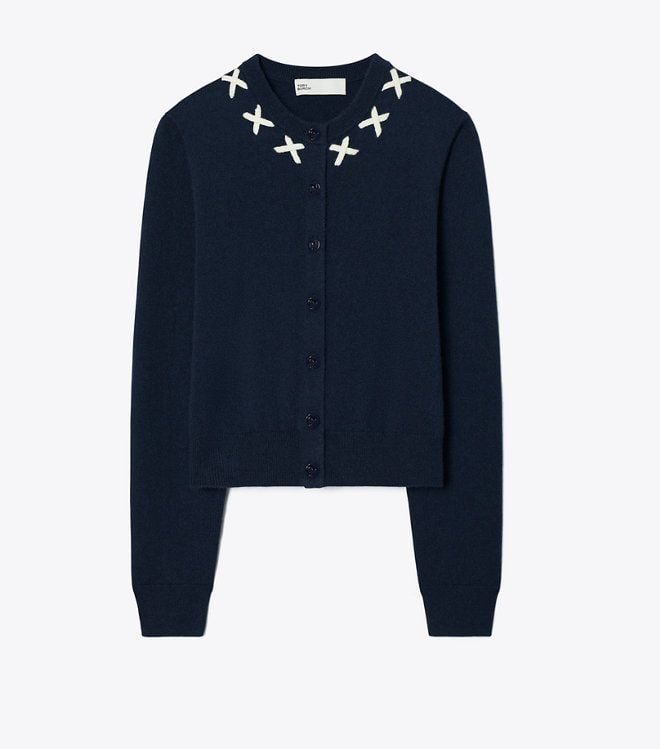 Áo Cardigan Merino Cashmere thêu