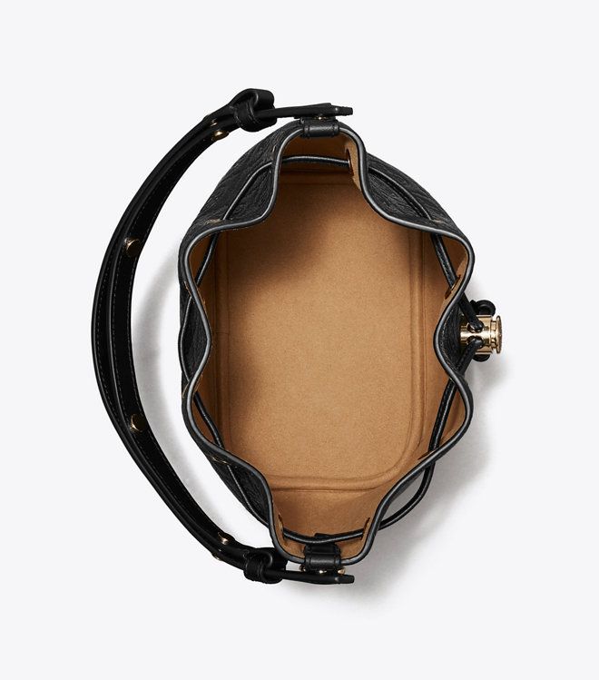 Tory Burch - Túi bucket T Monogram Pebbled