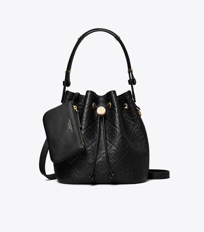 Túi bucket T Monogram Pebbled