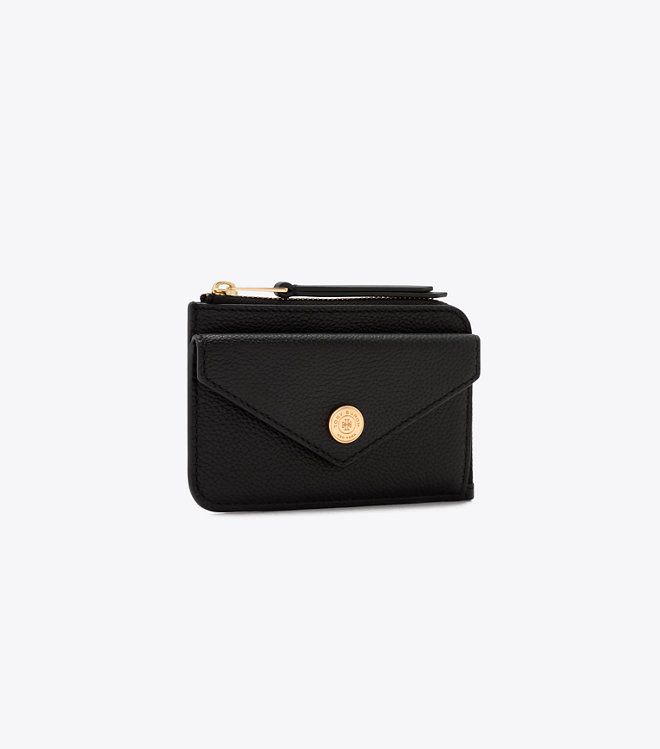 Tory Burch - Hộp đựng thẻ khóa kéo T Monogram Pebble