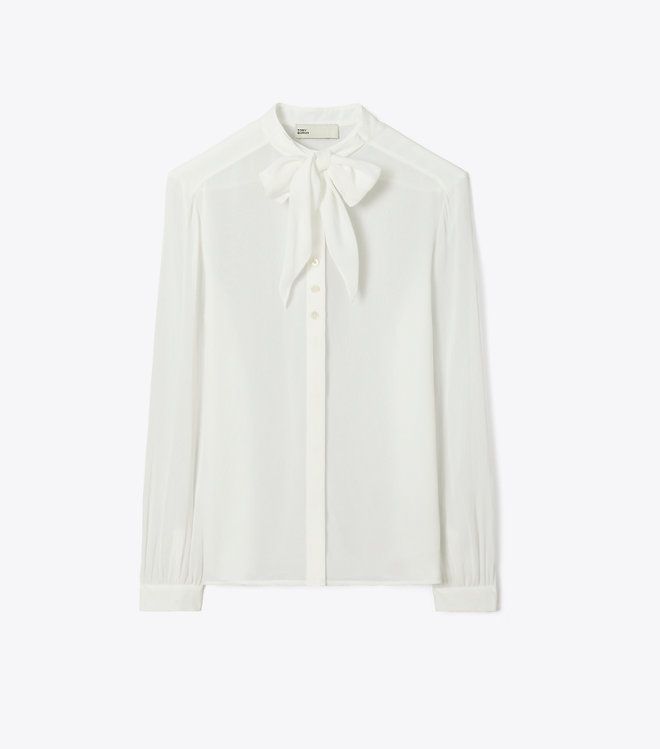 Tory Burch - Áo blouse Georgette Bow