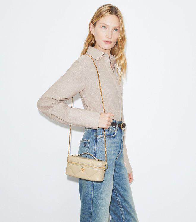 Tory Burch - Túi trang điểm Kira Diamond Quilt East-West