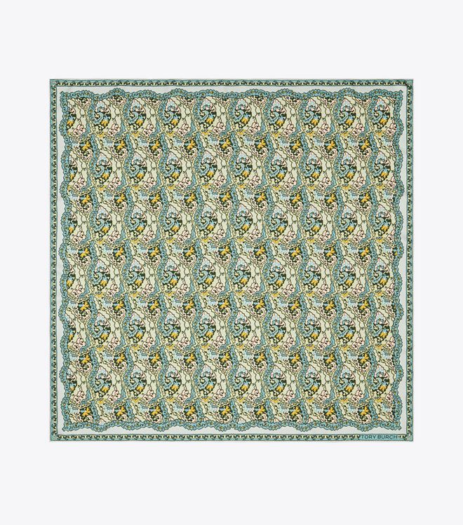 Tory Burch - Khăn Silk Square Dream Paisley