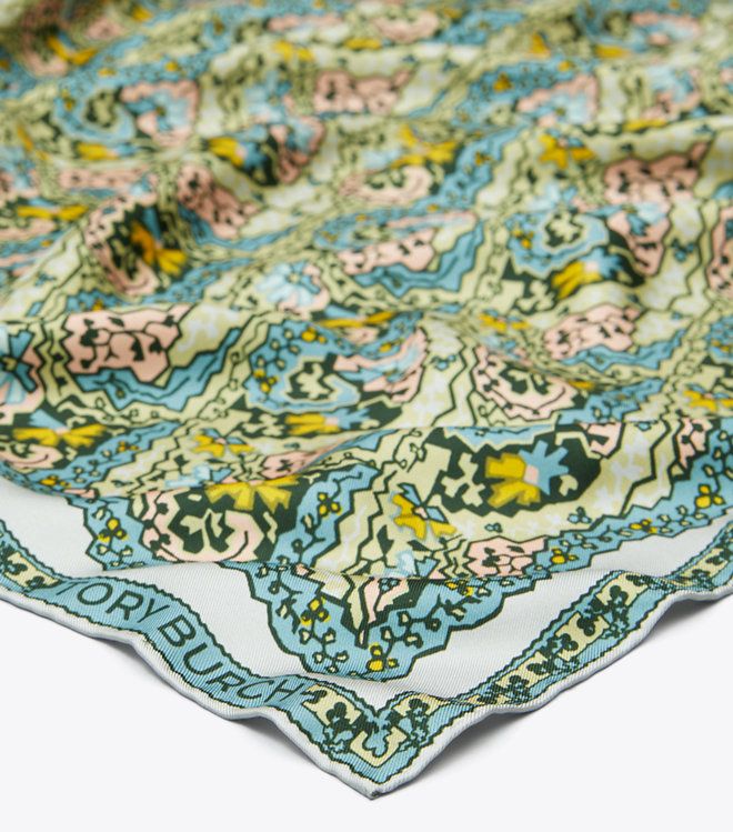 Tory Burch - Khăn Silk Square Dream Paisley