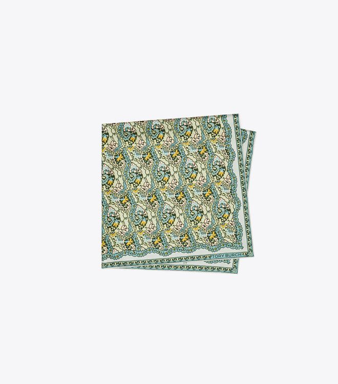 Tory Burch - Khăn Silk Square Dream Paisley
