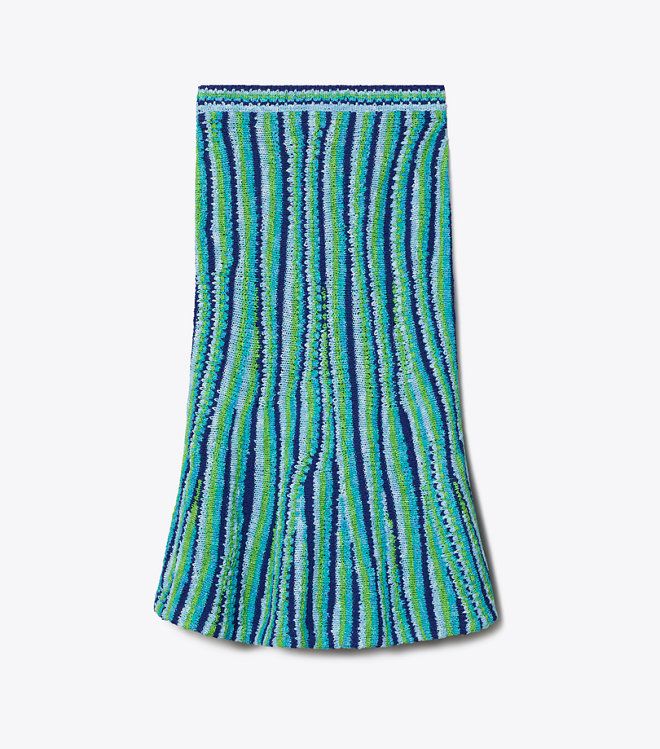 Tory Burch - Chân váy cotton kẻ sọc
