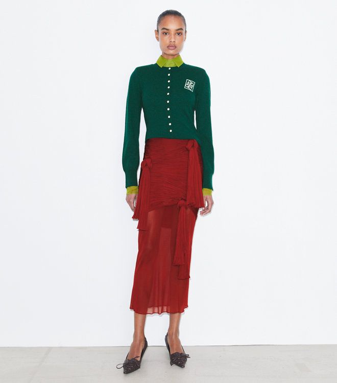 Tory Burch - Áo cardigan len