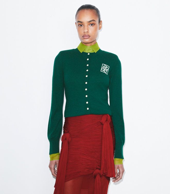Tory Burch - Áo cardigan len