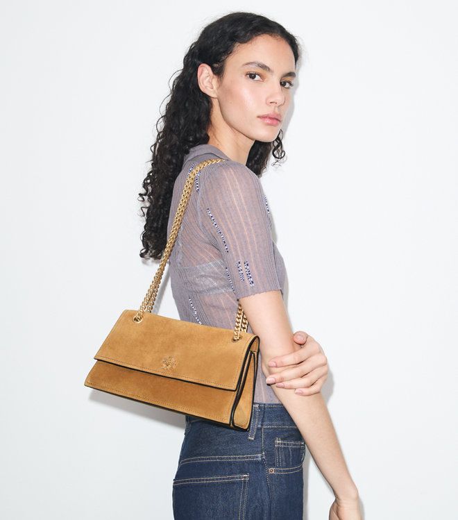 Tory Burch - Túi đeo vai Kira Turnlock da lộn