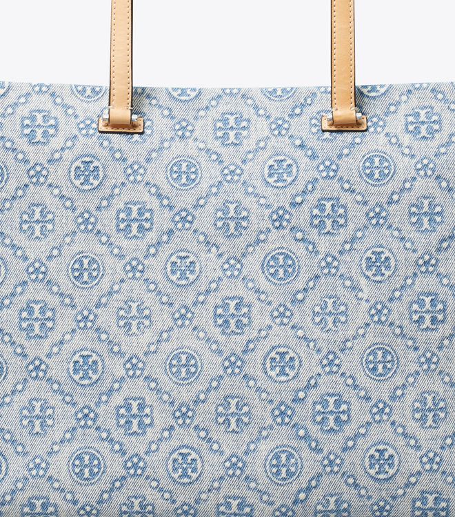 Túi tote T Monogram denim