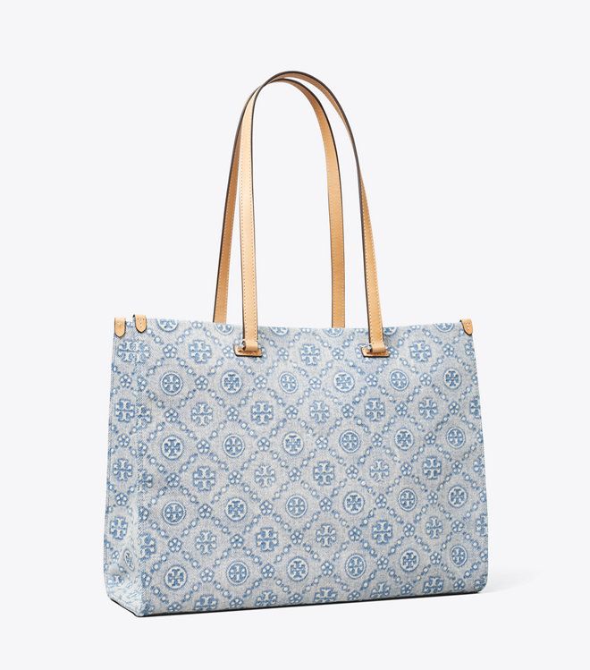 Túi tote T Monogram denim