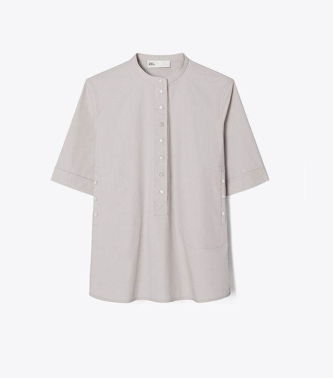 Tory Burch - Áo sơ mi cotton cổ trụ