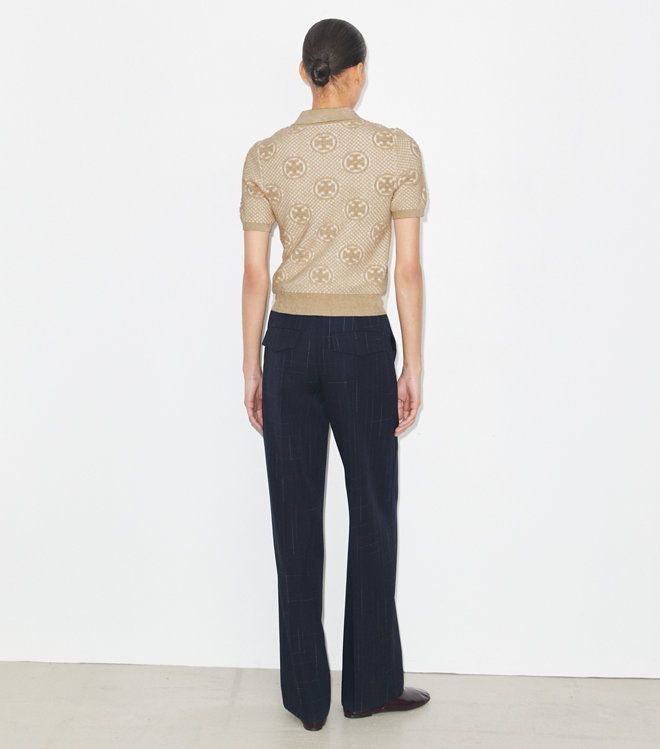 Tory Burch - Áo polo jacquard nylon