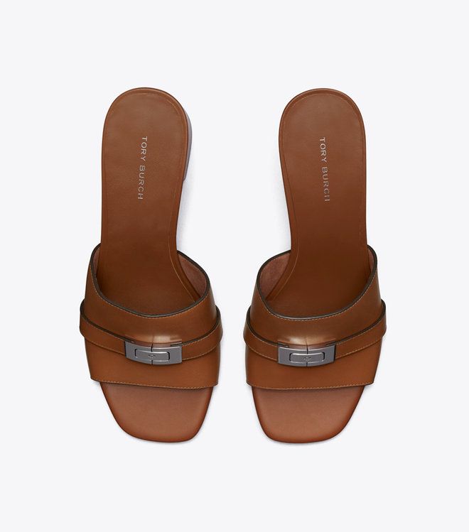 Tory Burch - Sandal mule cao gót Leelee