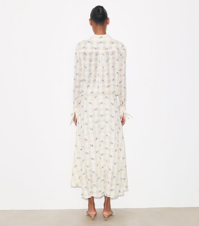 Tory Burch - Áo sơ mi vải linen thêu