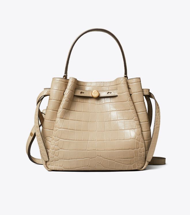 Tory Burch - Túi bucket Romy Croc-Embossed