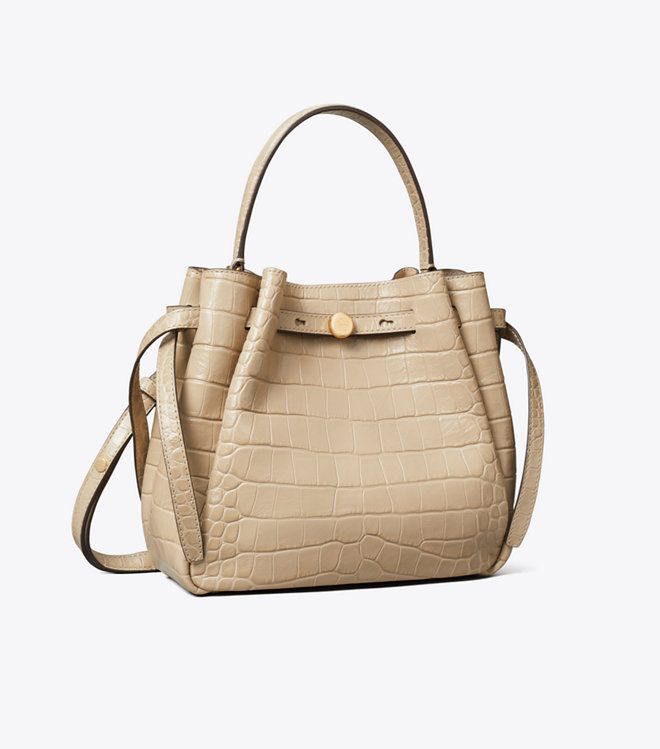 Túi bucket Romy Croc-Embossed