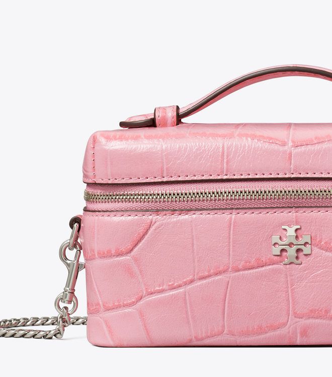 Tory Burch - Túi vanity case Charlie họa tiết Croc