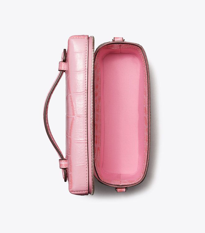 Tory Burch - Túi vanity case Charlie họa tiết Croc