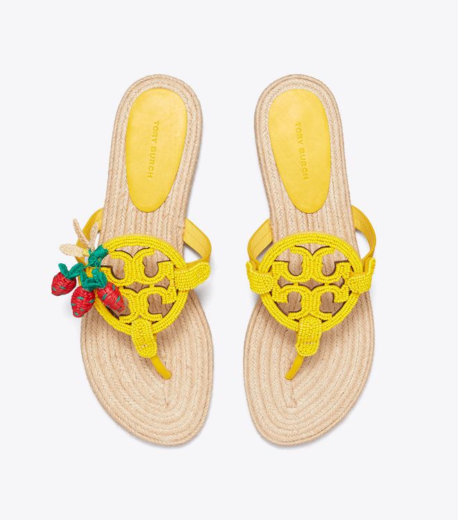 Tory Burch - Sandals espadrille Miller đính hạt