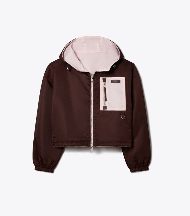 Tory Burch - Áo khoác nylon dáng cropped