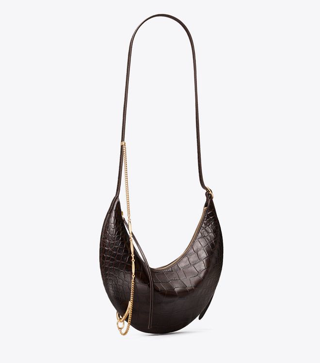 Túi đeo chéo Pierced Croc-Embossed