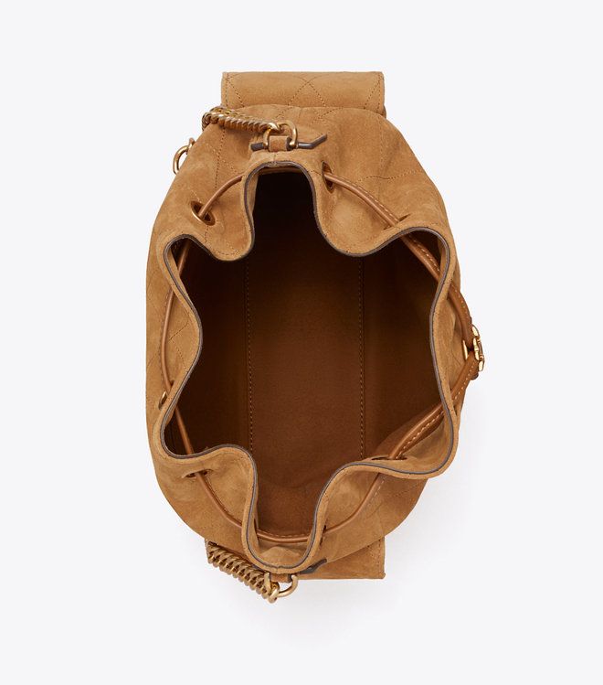 Túi Charlie Quilted Suede Drawstring