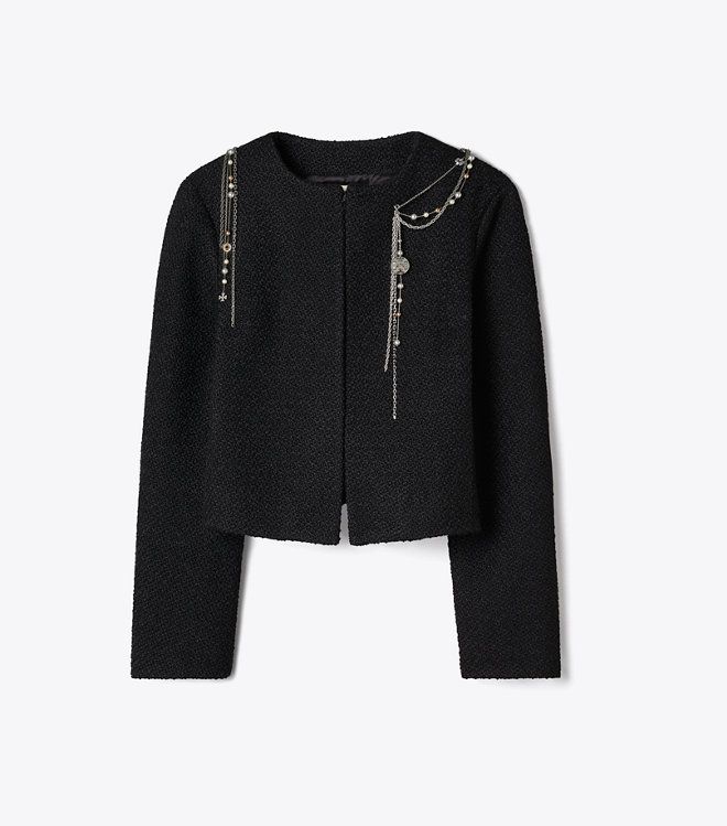 Áo Khoác Embellished Boucle Jacket