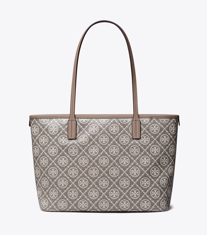Tory Burch - Túi tote khóa zip T Monogram Jacquard small