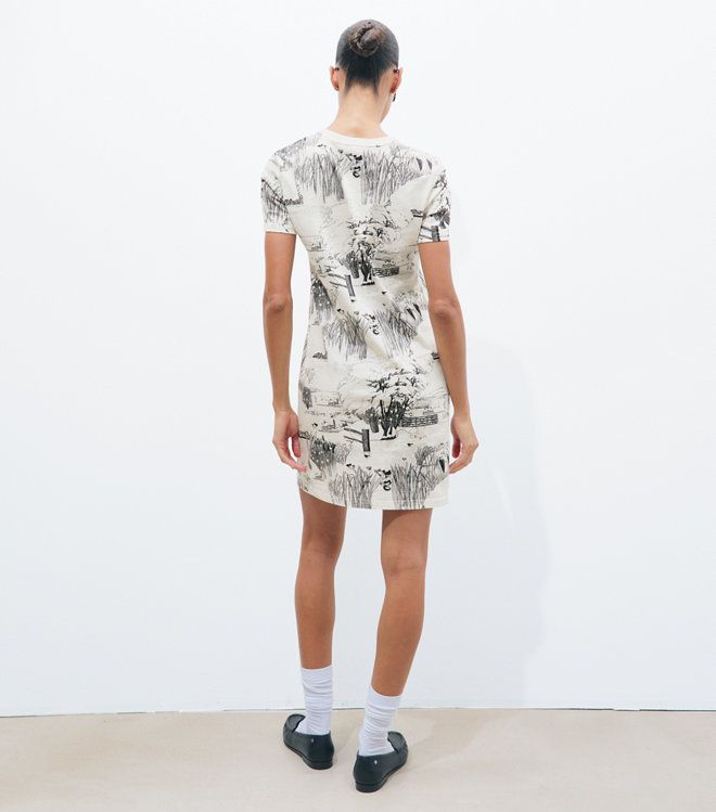 Váy Printed Cotton T-Shirt Dress