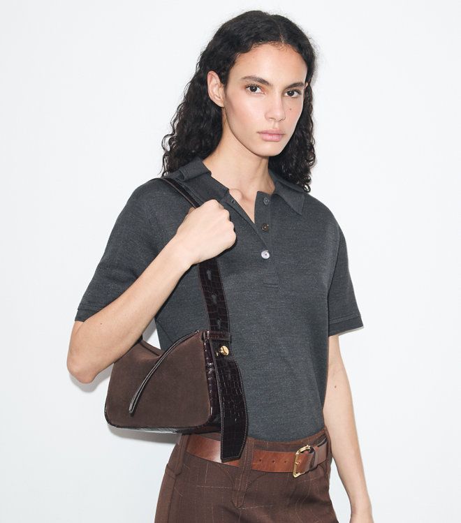 Tory Burch - Túi đeo vai Romy da lộn cỡ nhỏ