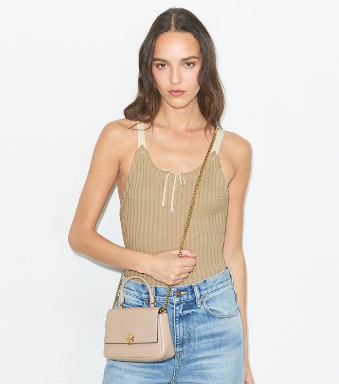 Tory Burch - Túi đeo chéo quilted Mini Charlie