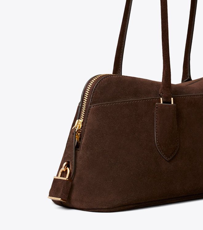 Tory Burch - Túi satchel Lock East-West da lộn