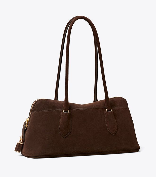 Tory Burch - Túi satchel Lock East-West da lộn