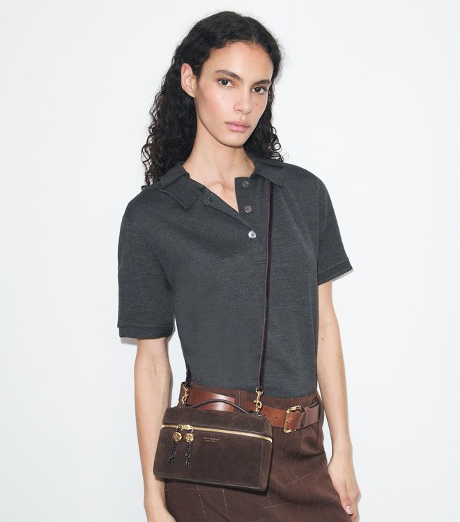 Tory Burch - Túi xách tay Romy Slim da lộn