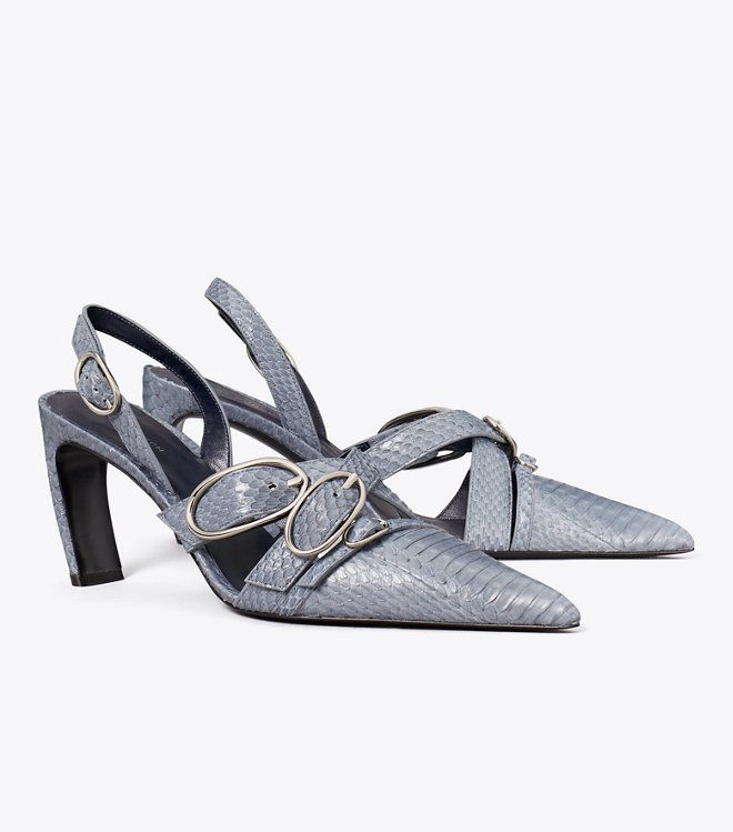 Giày slingback Multi Buckle