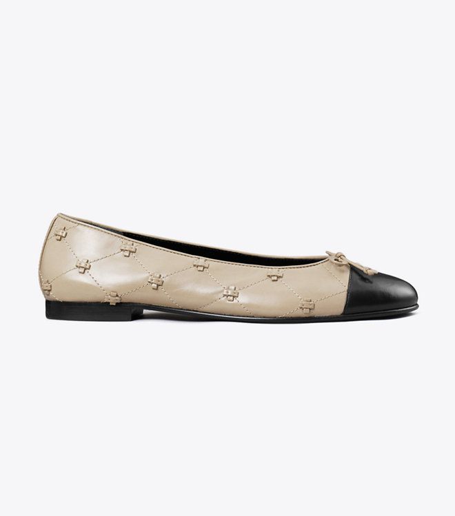 Giày ballet Bunny Knot phối mũi cap-toe