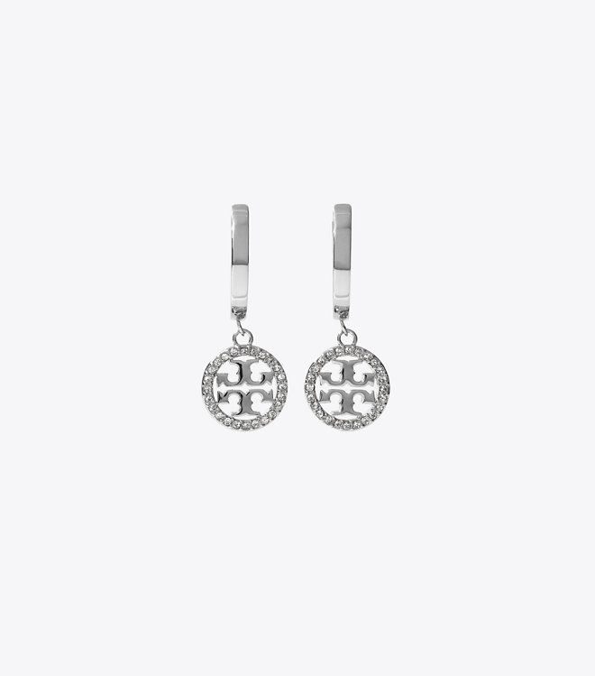 Tory Burch - Khuyên tai Icon Pavé Clip-On Hoop