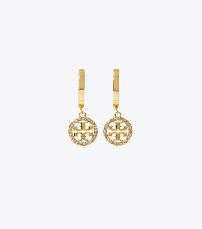 Tory Burch - Khuyên tai Icon Pavé Clip-On Hoop