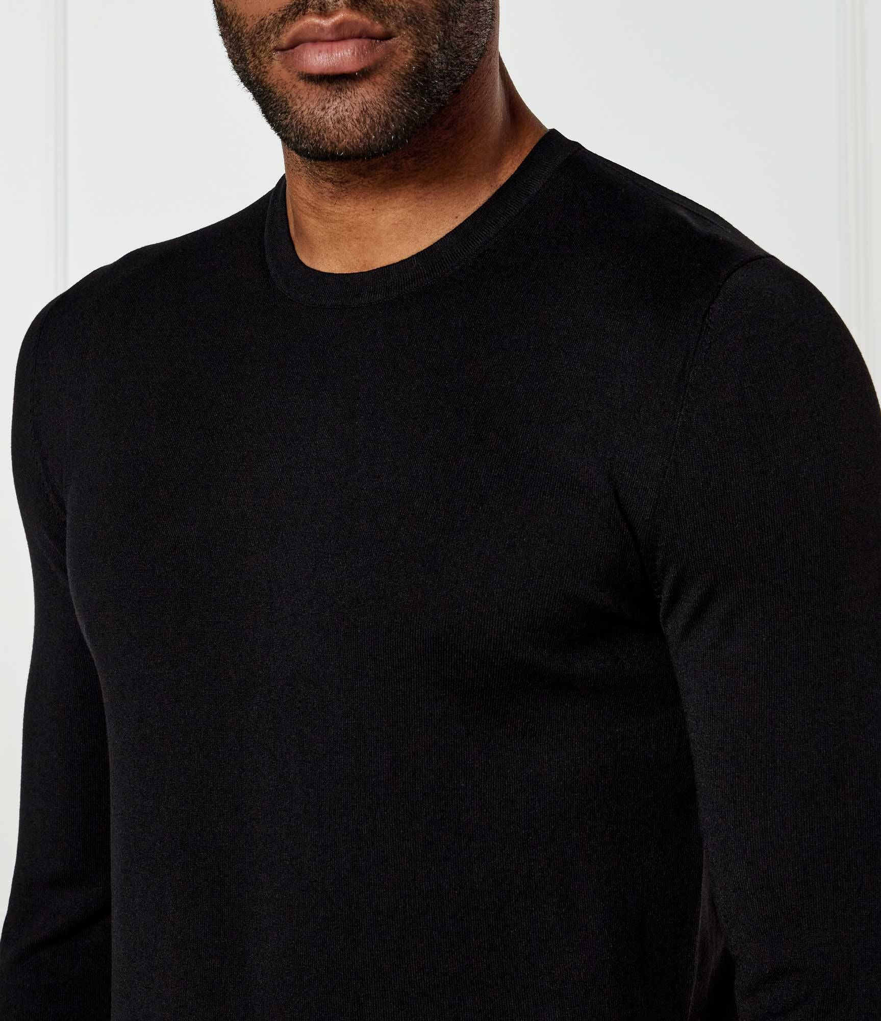 HUGO - Áo sweater dáng slim fit cổ tròn mềm mại