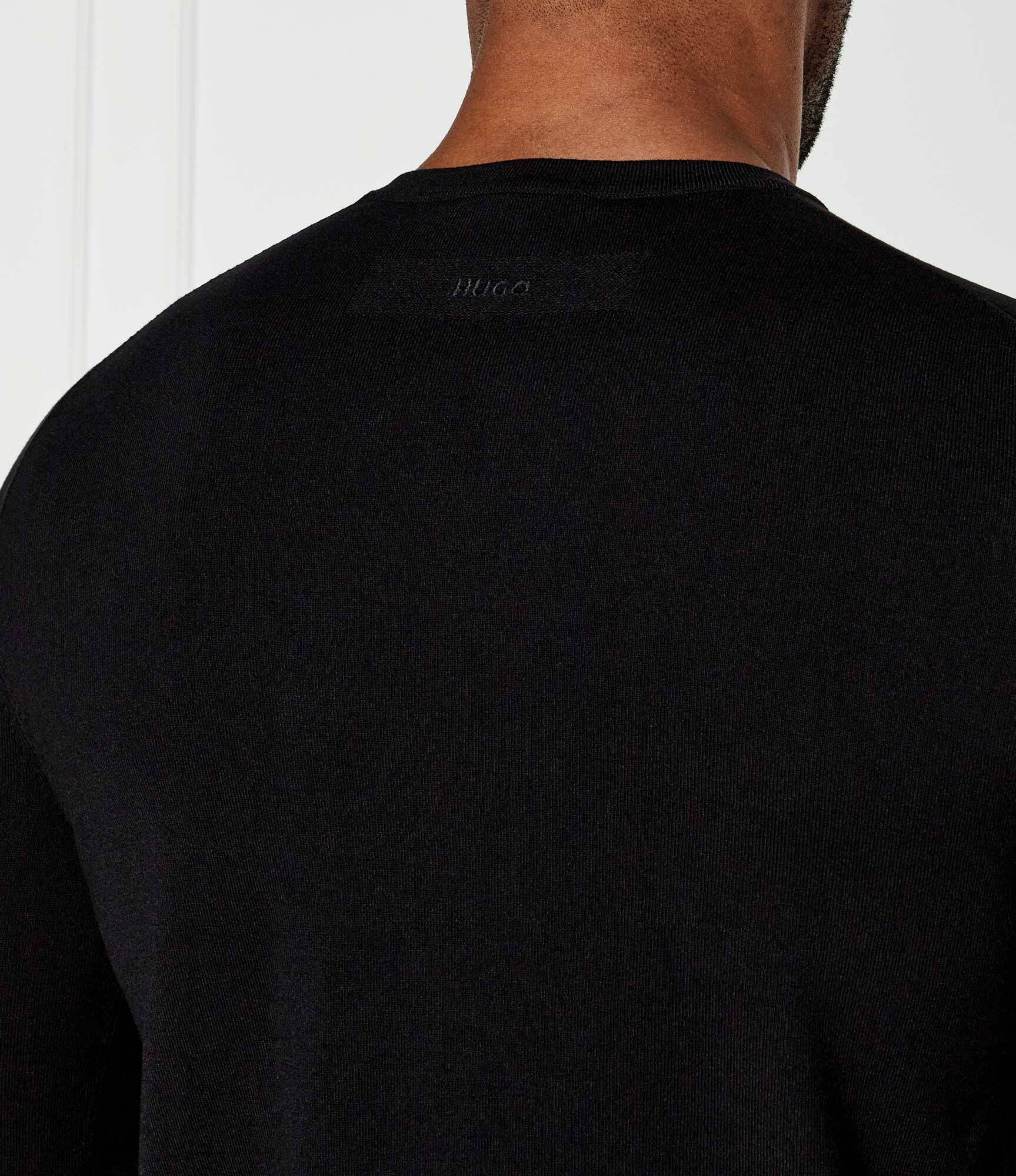 HUGO - Áo sweater dáng slim fit cổ tròn mềm mại