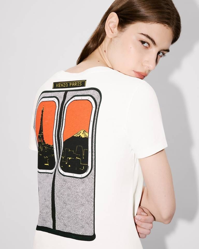 Kenzo - Áo thun cotton Boke Flower hình in