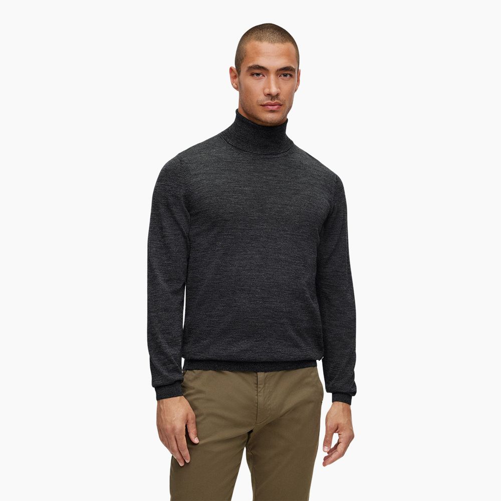 BOSS - Áo sweater dáng slim-fit
