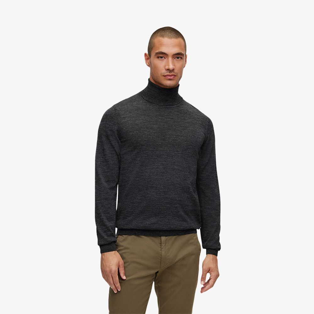 BOSS - Áo sweater dáng slim-fit
